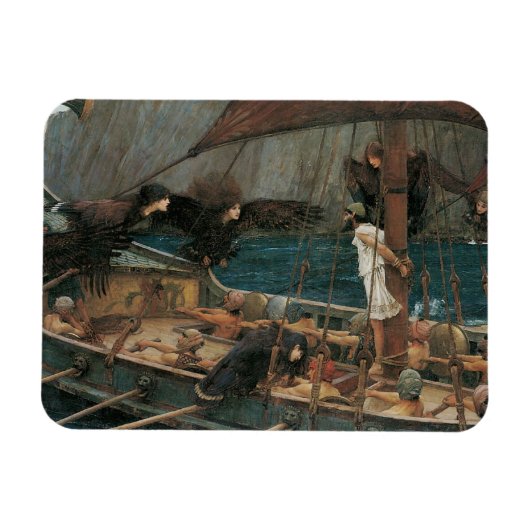 Magnet Flexible Ulysse et les sirènes par John William Waterhouse (Horizontal)