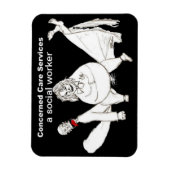 Magnet Flexible Un aimant frigo Social Worker (Vertical)