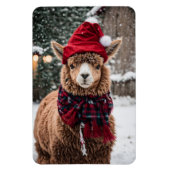 Magnet Flexible Un Alpaca de Noël (Vertical)