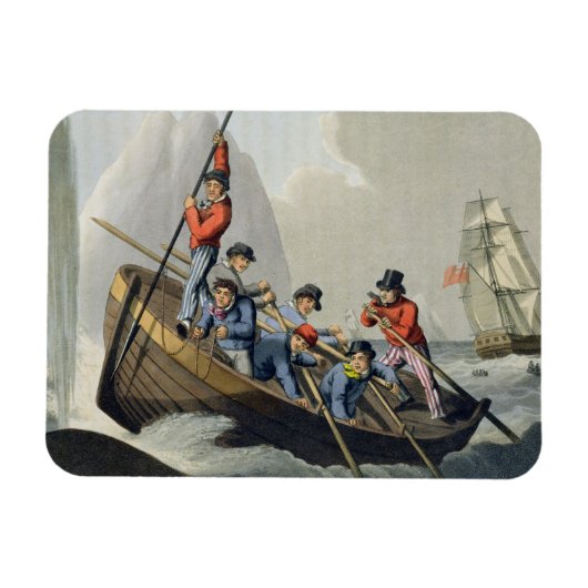 Magnet Flexible Un bateau attaque une baleine, gravé par Matth (Horizontal)