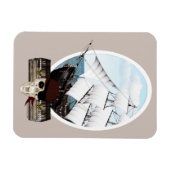 Magnet Flexible Un bateau pirate (Horizontal)