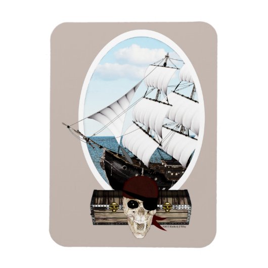 Magnet Flexible Un bateau pirate (Vertical)