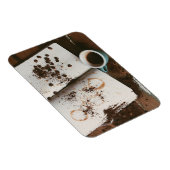 Magnet Flexible Un café chaud avec du livre et des haricots (Côté Droit)