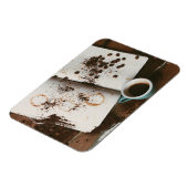 Magnet Flexible Un café chaud avec du livre et des haricots (Côté Gauche)