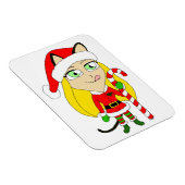 Magnet Flexible un catgirl chibi de Noël (Côté Droit)