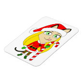 Magnet Flexible un catgirl chibi de Noël (Côté Gauche)