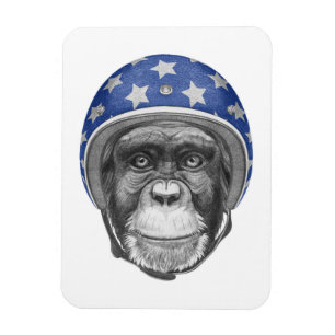 Magnet Flexible Un cavalier de moto de chimpanzé