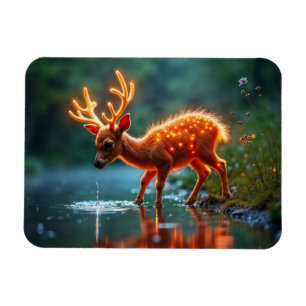 Magnet Flexible Un cerf de cerf mignon brille une faune lumineuse
