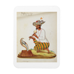 Magnet Flexible Un charmeur de serpent indien avec un cobra, d'un