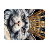 Magnet Flexible Un chat avec une couronne (Horizontal)