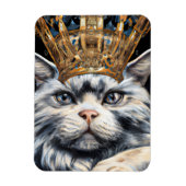 Magnet Flexible Un chat avec une couronne (Vertical)