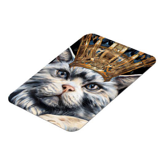 Magnet Flexible Un chat avec une couronne (Côté Gauche)