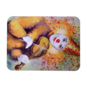 Magnet Flexible Un clown doux jouant du violon (Horizontal)