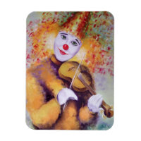 Un clown doux jouant du violon