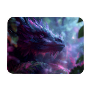 Magnet Flexible Un dragon de fantaisie majestueux violet