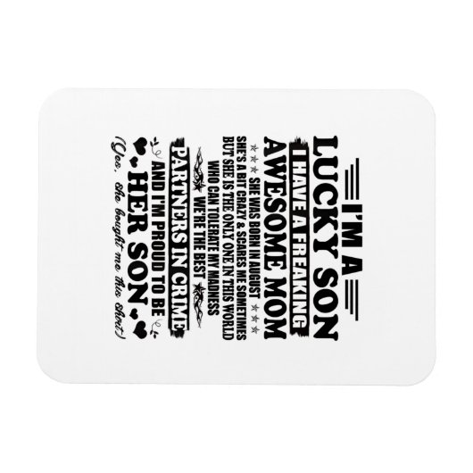 Magnet Flexible Un Fils Lucratif A Une Maman Fantastique Et Flicit (Horizontal)