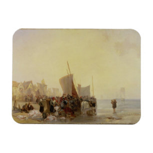 Magnet Flexible Un Fishmarket près de Boulogne, c.1824 (huile sur