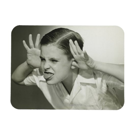 Magnet Flexible Un garçon qui fait son visage (Horizontal)