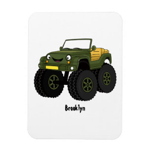 Magnet Flexible Un Green Monster truck