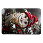 Magnet Flexible Un hibou de Noël (Horizontal)