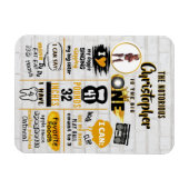 Magnet Flexible Un Hip hop célèbre Milestone 1er Anniversaire Phot (Horizontal)