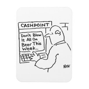 Magnet Flexible Un homme à un distributeur de billets