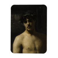 Un homme porte des lauriers