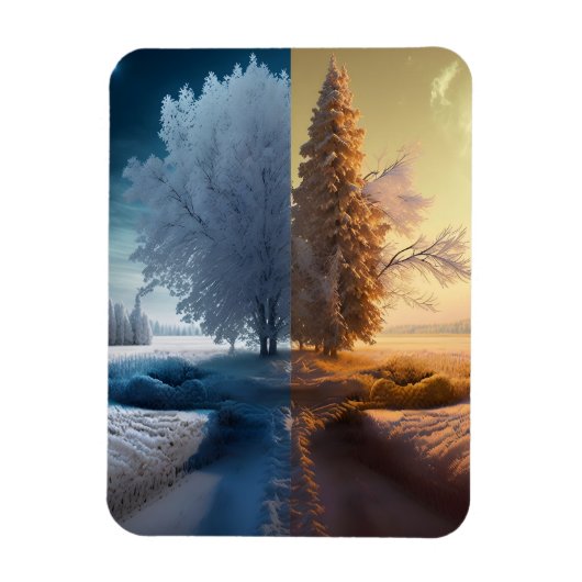 Magnet Flexible Un jour en hiver (Vertical)