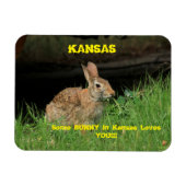 Magnet Flexible Un lapin dans le Kansas t'aime l'aimant. (Horizontal)