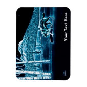 Magnet Flexible Un Loup Sur Neige (Vertical)