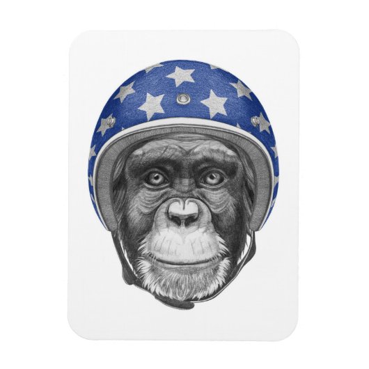 Magnet Flexible Un motocycliste Chimpanzé (Vertical)