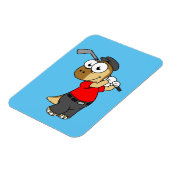 Magnet Flexible Un Pachycéphalosaure Dinosaure Jouer Golf. (Côté Gauche)