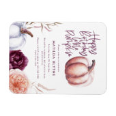 Magnet Flexible Un petit citrouille fleurs chute violet pêche anni (Horizontal)