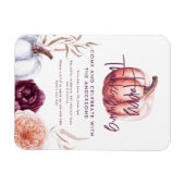 Magnet Flexible Un peu de fleurs citrouilles tombent violet grêle (Horizontal)