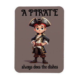 Magnet Flexible Un pirate fait que les plats personnalisent l'aima