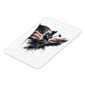 Magnet Flexible Un pompier américain.Drapeau des Etats-Unis. (Côté Gauche)