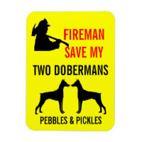 Un pompier sauve mes deux Dobermans