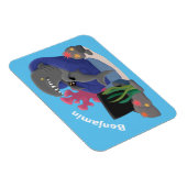 Magnet Flexible Un requin drôle en regardant la bande dessinée de (Côté Droit)