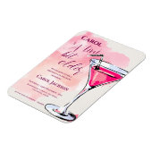 Magnet Flexible Un Tini Un Peu Plus Ancien Cocktail Rose Invitatio (Côté Gauche)