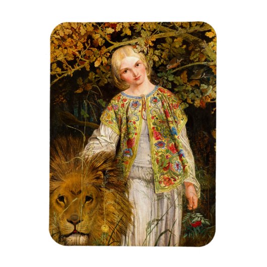 Magnet Flexible Una and the Lion, 1860 by William Bell Scott (Vertical)