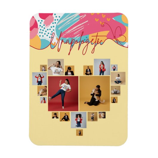 Magnet Flexible Unapologetic Personalized Feminine Photo Collage (Vertical)