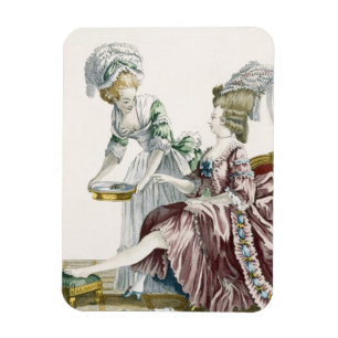 Magnet Flexible Une femme élégante se lavant les pieds, plaquent