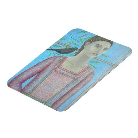 Magnet Flexible Une femme et un oiseau-noir sont un 2012 (Côté Gauche)