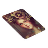 Magnet Flexible Une femme imaginaire avec des engrenages de steamp (Côté Droit)