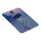 Magnet Flexible Une fille avec un verre de vin sur la côte (Côté Droit)