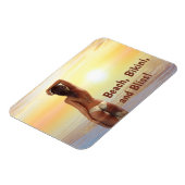 Magnet Flexible Une fille en bikini en mer au coucher du soleil (Côté Gauche)