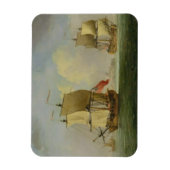 Magnet Flexible Une foulée anglaise et une frégate dans une brise  (Vertical)