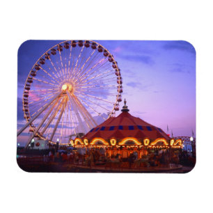 Magnet Flexible Une grande roue et un carrousel au Navy Pier de