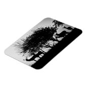 Magnet Flexible Une image de cerfs dans la brume matinale (Côté Gauche)