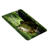 Magnet Flexible Une jolie grenouille verte frappe un pot sur le tu (Côté Droit)